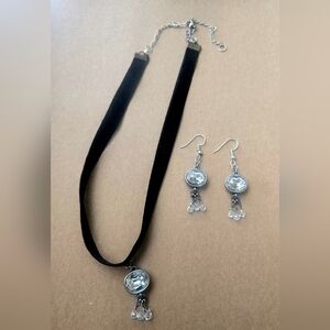 Elegant Black and Silver Jewelry Set